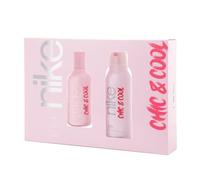 NIKE - Eau de Cologne Chic & Cool 100 ml + Déodorant 200 ml, Coffret Cadeau Femme, Eau de Toilette Naturelle et Féminine, Arôme Fruité, Parfum Doux, Intense et Longue Durée,