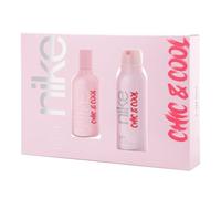 NIKE - Eau de Cologne Chic & Cool 100 ml + Déodorant 200 ml, Coffret Cadeau Femme, Eau de Toilette Naturelle et Féminine, Arôme Fruité, Parfum Doux, Intense et Longue Durée,