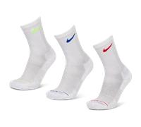 Nike Elevated Crew 3 Pack Unisexe - Chaussettes, Blanc - Taille 38 - 42 - Coton White 38 - 42