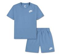 Nike Ensemble 2 pièces t-shirt et short en tricot pour garçon, Bleu de travail, 6