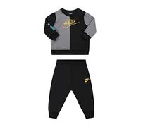 Nike Ensemble composé d'un sweat et d'un pantalon Forme avec col rond côtelé Coupe avec logo cousu Pantalon avec tour élastique Pantalon avec ourlet côtelé Regular Fit 12 mois noir