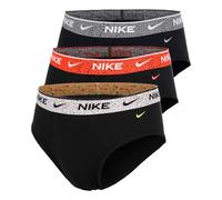 Nike Essential Cotton Stretch Brief Caleçon - Pack de 3 Hommes-noir, rouge, Taille M