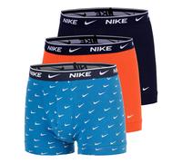 Nike Essential Cotton Stretch Trunk Caleçon Pack de 3 Hommes - bleu clair, orange, Taille S
