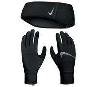Nike Essential Ensemble Bandeau et Gants pour Femme Black/Black/Silver M/L