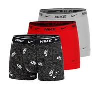 Nike Everyday Cotton Stretch Caleçon Pack De 3 Hommes - Rouge Clair , Gris Clair, Taille M