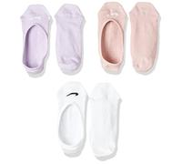 Nike Everyday Cush Footie 3er-Pack Chaussettes, Poupée (Blanc)/Rose Oxford (WHT)/Blanc (Noir), M Femmes