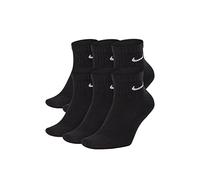 Nike Everyday Cushion Ankle Lot de 6 paires de chaussettes unisexe, Noir , 36-40