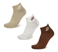 Nike Everyday Cushioned Ankle 3 Pack Unisexe - Chaussettes, Beige - Taille 34 - 38 Beige