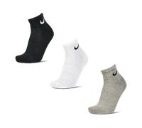 Nike Everyday Cushioned Ankle 3 Pack Unisexe - Chaussettes, Blanc - Taille 34 - 38 White 34 - 38