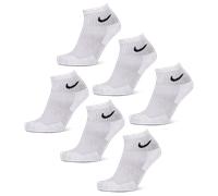 Nike Everyday + Cushioned Ankle 6 Pack Unisexe - Chaussettes, Blanc - Taille 42 - 46 - Coton White