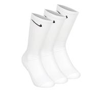 Nike NK Everyday Cush Crew 3PR Chaussettes Mixte Adulte, Blanc (white/black), 38 - 42 (Taille fabricant: M)