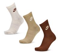 Nike Everyday Cushioned Crew 3 Pack Unisexe - Chaussettes, Beige - Taille 38 - 42 Beige 38 - 42