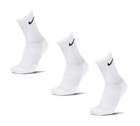 Nike Everyday Cushioned Crew 3 Pack Unisexe - Chaussettes, Blanc - Taille 34-38 White 34-38