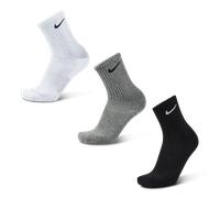 Nike Everyday Cushioned Crew 3 Pack Unisexe - Chaussettes, Blanc - Taille 34 - 38 White 34 - 38