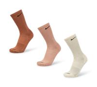 Nike Everyday Cushioned Crew 3 Pack Unisexe - Chaussettes, Marron - Taille 42 - 46 Brown 42 - 46