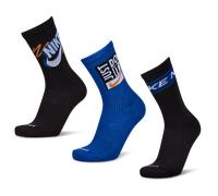 Nike Everyday Cushioned Crew 3 Pack Unisexe - Chaussettes, Noir - Taille 38 - 42 Black 38 - 42