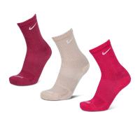Nike Everyday Cushioned Crew 3 Pack Unisexe - Chaussettes, Rouge - Taille 42 - 46 Red