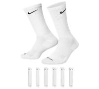 Nike Everyday Cushioned Crew 6 Pack Unisexe - Chaussettes, Blanc - Taille 34 - 38 White 34 - 38