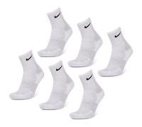 Nike Everyday Cushioned Crew 6 Pack Unisexe - Chaussettes, Blanc - Taille 38 - 42 White