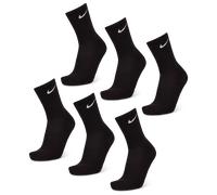 Nike Everyday Cushioned Crew 6 Pack Unisexe - Chaussettes, Noir - Taille 38 - 42 Black 38 - 42