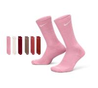 Nike Everyday Cushioned Crew 6 Pack Unisexe - Chaussettes, Rouge - Taille 42 - 46 Red 42 - 46