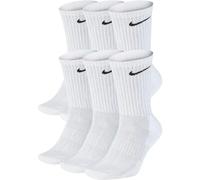 Nike Everyday Cushioned - Lot de 6 paires de chaussettes d'entraînement d’équipe - Mi-mollets - Pour homme, - 100 blanc., 42-46