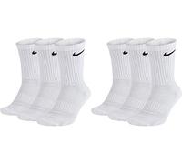 Nike Everyday Cushioned - Lot de 6 paires de chaussettes d'entraînement d’équipe - Mi-mollets - Pour homme, Blanc., 42