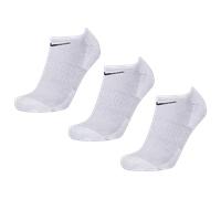 Nike Everyday Cushioned No Show 3 Pack Unisexe - Chaussettes, Blanc - Taille 38 - 42 - Coton White 38 - 42