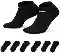 Nike Everyday Cushioned Training No-Show Socks (6 Pairs) Noir/Blanc S (2-5) Unisex