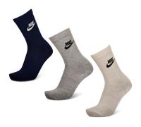 Nike Everyday Essential Crew 3 Pack Unisexe - Chaussettes, Beige - Taille 34 - 38 - Coton Beige 34 - 38
