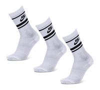 Nike Everyday Essential Crew 3 Pack Unisexe - Chaussettes, Blanc - Taille 34 - 38 White 34 - 38