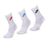 Nike Everyday Essential Crew 3 Pack Unisexe - Chaussettes, Rouge - Taille 34 - 38 Red
