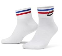 NIKE Everyday Essential Socks Lot de 3 paires de chaussettes, Blanc/Rouge, 39-42