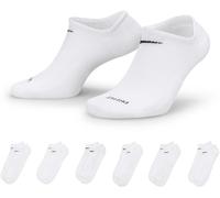 Nike Everyday Lightweight Training No-Show Socks (6 Pairs) Blanc/Noir S 2-5 Unisex