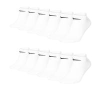 Nike Everyday SX7678 Lot de 6 paires de chaussettes de sport unisexes - Couleur : blanc - Taille : 34-38 - Article : 100 blanc, - 100 blanc., 36-40