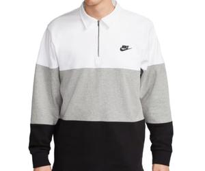 Nike FB7797-100 M NK Club+ Knit LS Top CB Sweatshirt Homme White/DK Grey Heather/Black/Black Taille 2XL
