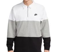 Nike FB7797-100 M NK Club+ Knit LS Top CB Sweatshirt Homme White/DK Grey Heather/Black/Black Taille L