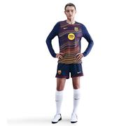 Nike FC Barcelona Strike Home HQ0485 Haut de Football pré-Match avec col Rond et Technologie Dri-FIT pour Femme