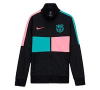Nike FCB Y NK I96 Anthem TRK JKT Cl Veste de Sport Enfant Black/Pink Beam/New Green/(Pink Beam) (No Spon-3rd) FR: L (Taille Fabricant: L)