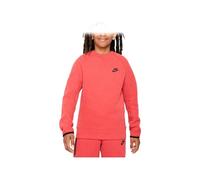 Nike FD3293-672 B NSW Tech FLC Crew Sweatshirt Boy's LT Univ Red HTR/Black/Black Taille S