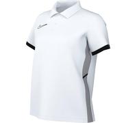 Nike Femme Academy 25 Polo De Football Dri-fit À Manches Courtes Et Boutons 1/4 pour Sweatshirt, White/Black/Wolf Grey/Black, M EU