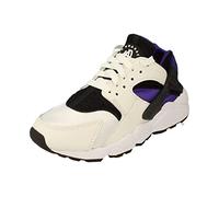 Nike Femme Air Huarache Basket, Blanc, Noir, Violet 105, 36.5 EU