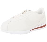 Nike Femme Cortez Leather Sneaker, Phantom Light Bone White Red Sepia, 40.5 EU