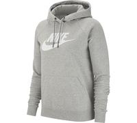 Nike Femme Essential Sweat capuche, Dk Grey Heather/White, L EU