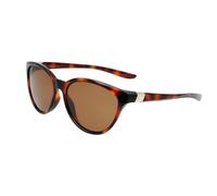 Nike Femme NIKE CITY PERSONA P DM0082 221 Lunettes de soleil Plastique Havane Marron Ronde Polarisé
