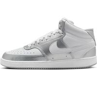 Nike Femme NikeCourt Vision Mid Sneaker, White Metallic Silver, 40.5 EU