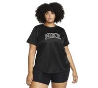 Nike Femme Nk Df Swoosh Run Top Plus Sweatshirt, Black/White/White, 5XL EU