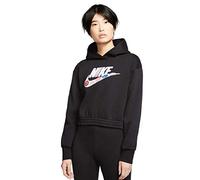Nike Femme Nsw Icn Clsh Flc Hoodie Bb Sweat shirt, Noir, XXL EU