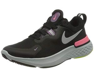 Nike Femme React Miler Football Shoe, Black/Metallic Silver-Violet D, 44 EU