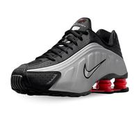 NIKE Femme Shox R4 Sneaker, Black/Metallic Silver/Lt Crims, 38.5 EU